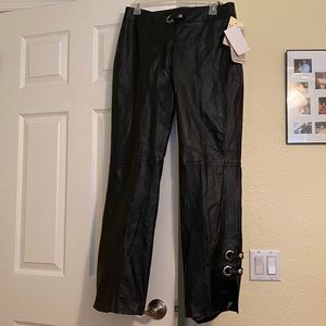 Metro Style Leather Pants